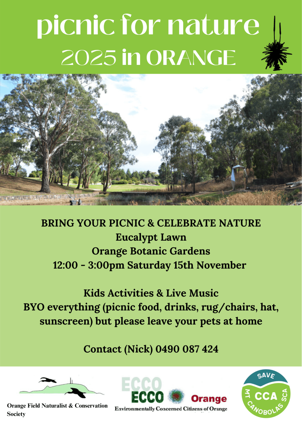 2025-11-15 SATURDAY – Picnic For Nature – Orange Botanical Gardens
